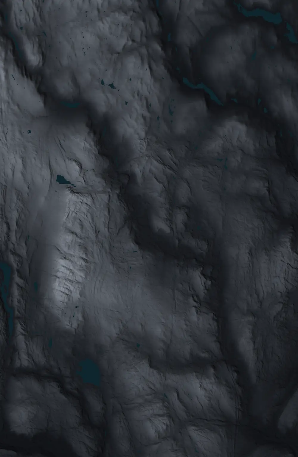 Relief map of Kongsberg, Numedal and Blefjell